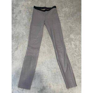 Theory Lambskin Leather Leggings